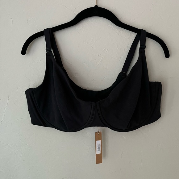 SKIMS Other - 🖤SKIMS COTTON JERSEY UNDERWIRE T SHIRT BRA SOOT 36B